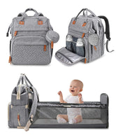 Multi Function Baby Bag Backpack - Grey