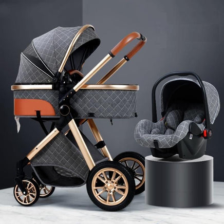 My Mom And Me - 3 in 1 Foldable Baby Stroller Travel System grey