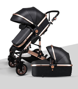 Belecoo Luxury Baby Stroller Travel System 2-in-1 - Black