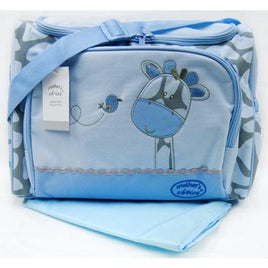 Mothers Choice Diaper Baby Bag & Changing Mat - Blue Giraffe