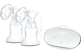 Snookums - Double Electric Breast Pump, white with clear bottles