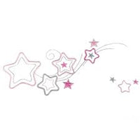 Cabbage Creek 3 Piece Baby Cot Linen Set - Pink Stars