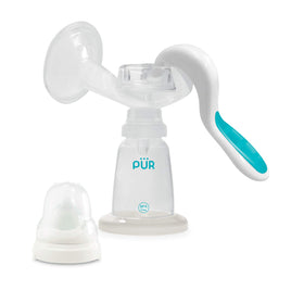 PUR - Milk Safe Manual Breast Pump , white and blue