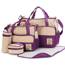 Multi Function Baby Bag Set - Purple