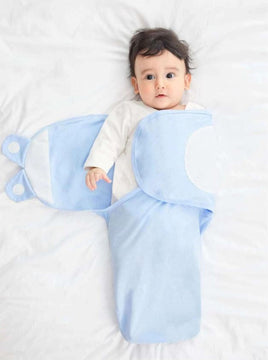 Blue Summer Cotton Baby Swaddling Blanket