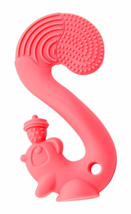 Squirrel Teether Pink, Lemon or lime