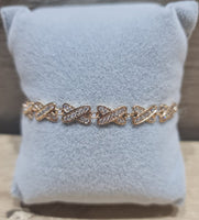 M&M Collection - Chain Bracelet - Butterfly In Rose Gold
