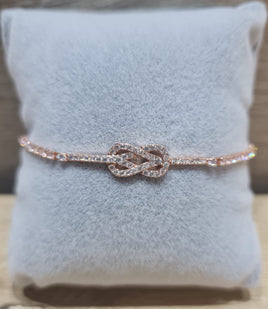 M&M Collection - Chain Bracelet - Knot In Rose Gold