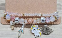 M&M Collection - Chain Charm Bracelet - Unicorn In Paris