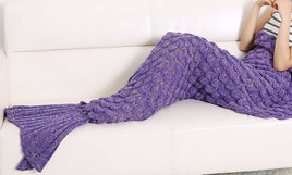 Mermaid Blanket - Shells - Purple