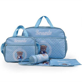 Bernardo - Multi Function Baby Bag Set - Light Blue