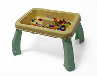 2-in-1 Drawing & Building Table - Blue/Crème