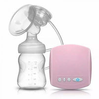 MZ-602 Single Electric Breast Pump, pink or blue pump and clear white bottle