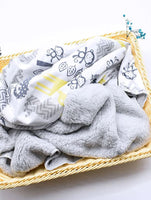 Teddy Cartoon Lined Baby Blanket